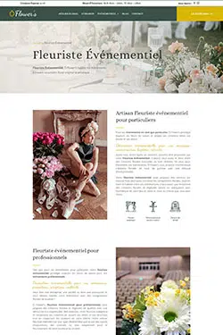 Création Site Web pour Fleuriste Evenementiel