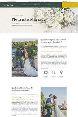 Création Site Web pour Fleuriste Mariage